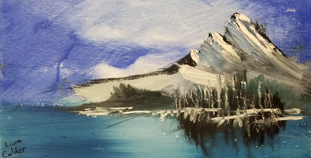 painting of mountains