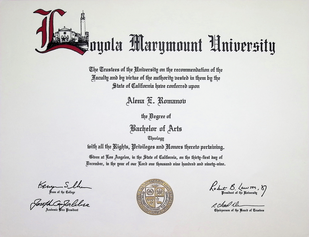 Loyola Marymount University - Bachelor Degree